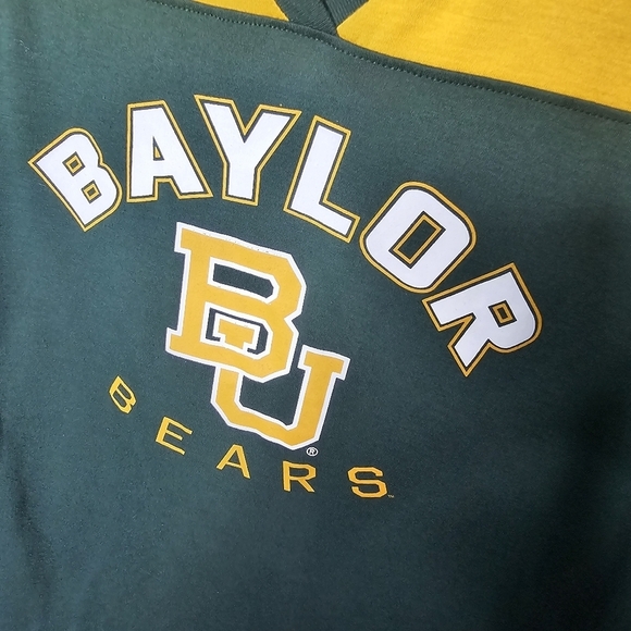 Colosseum Womens XXL Baylor University Bears Green Yellow Long Sleeve Tee Shirt - Picture 6 of 10